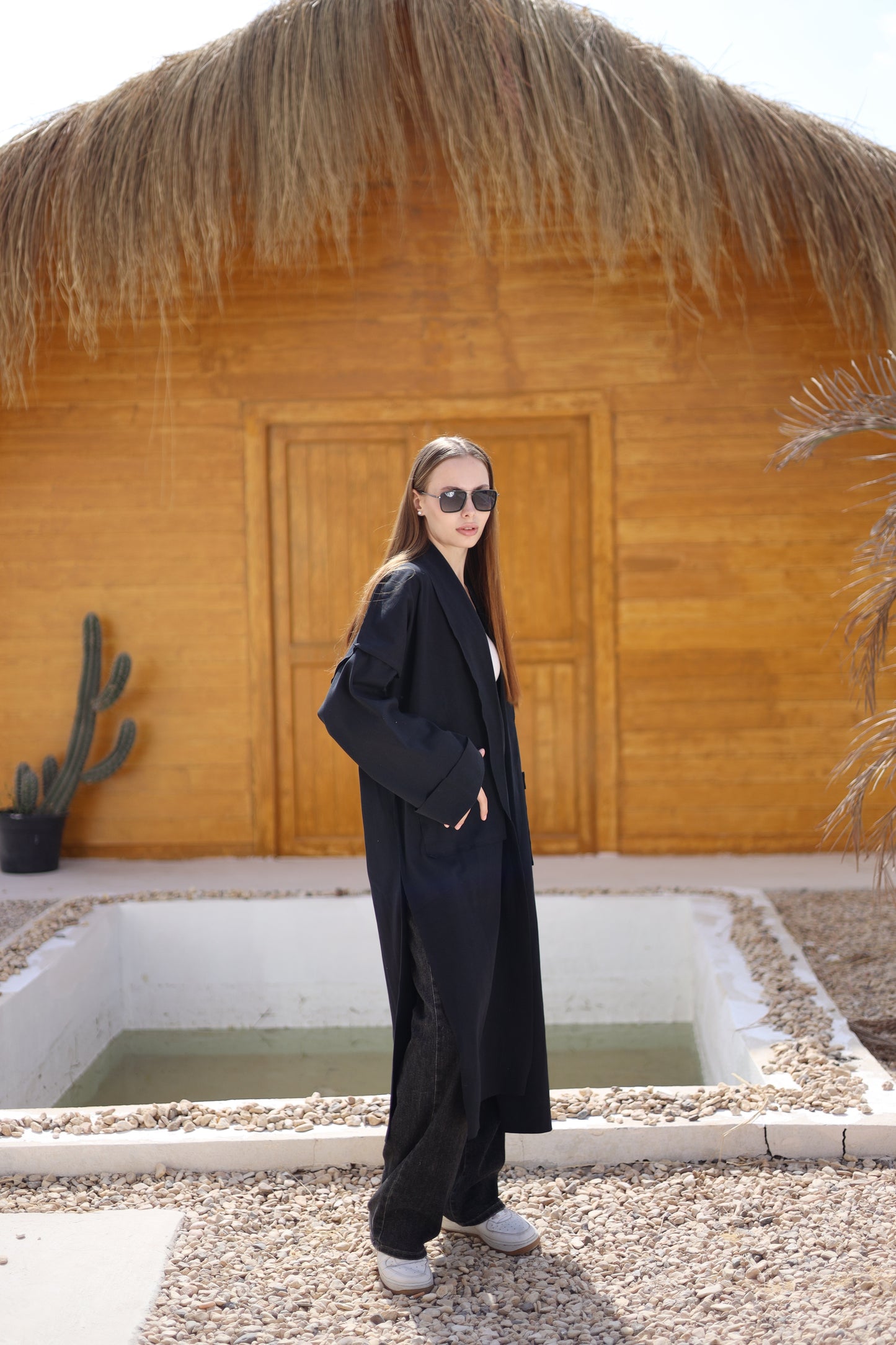 Mirelle Fleece Drape Coat