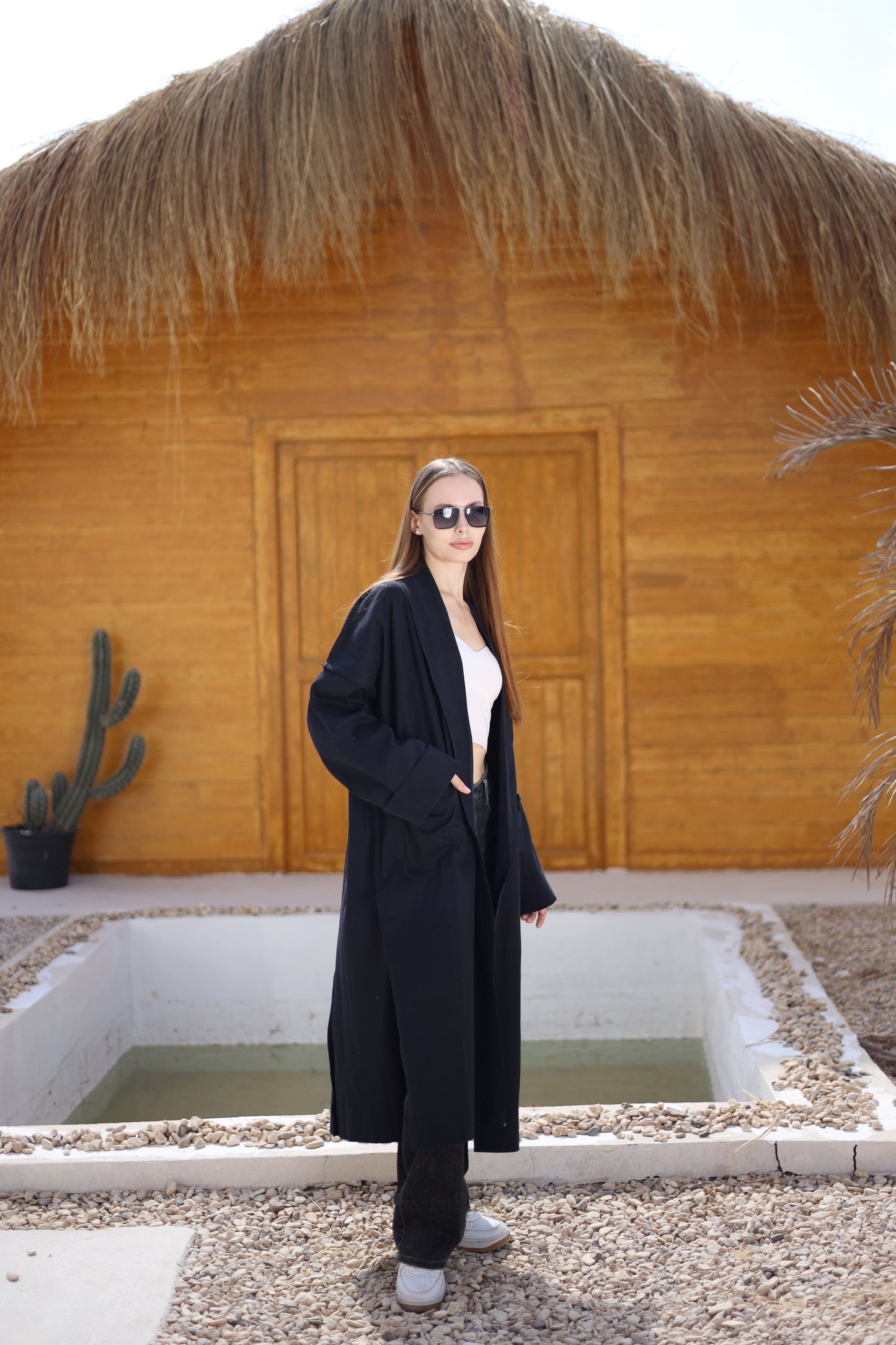 Mirelle Fleece Drape Coat
