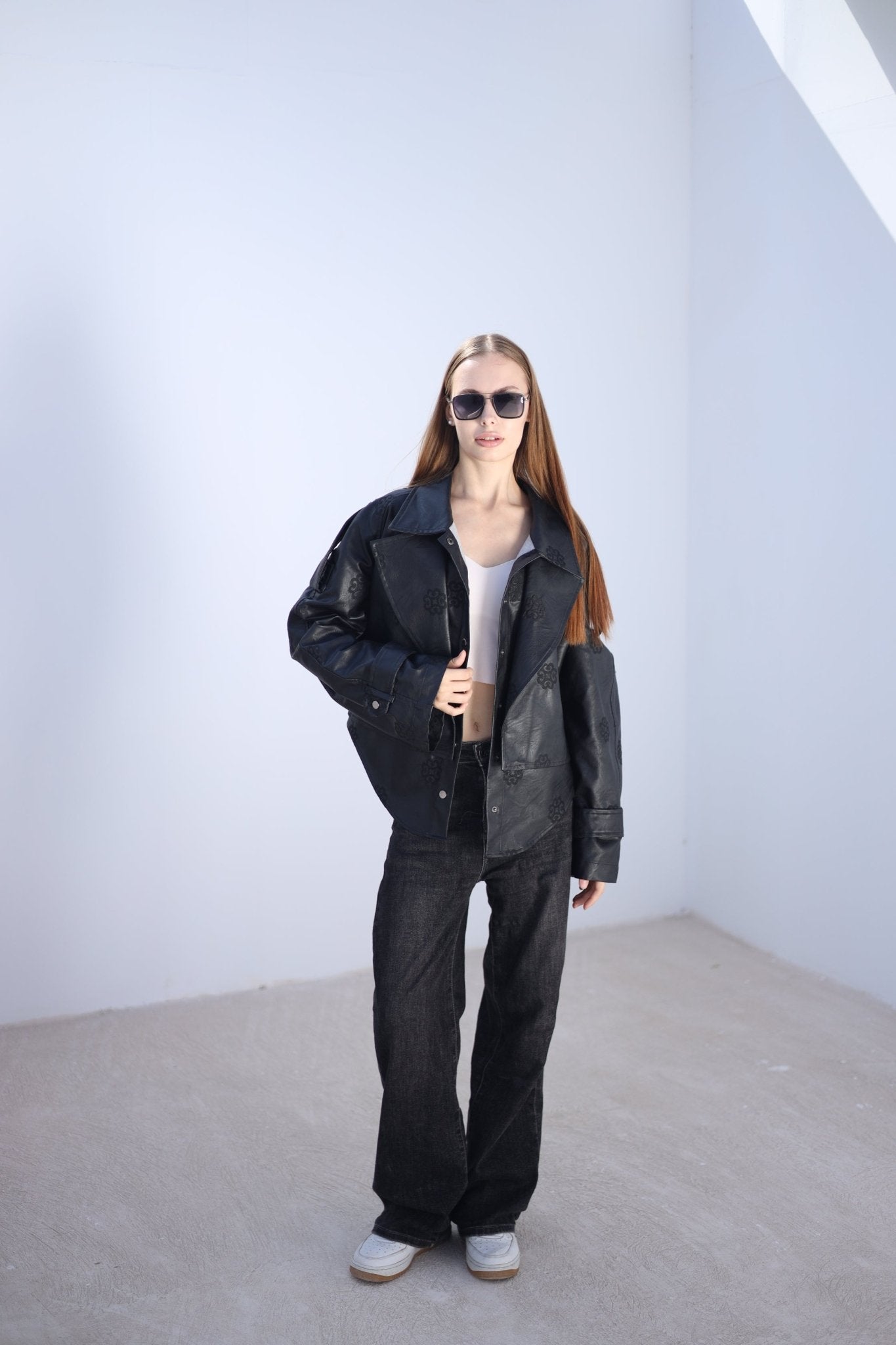 Amoréne Leather Jacket - Black - Ornaty