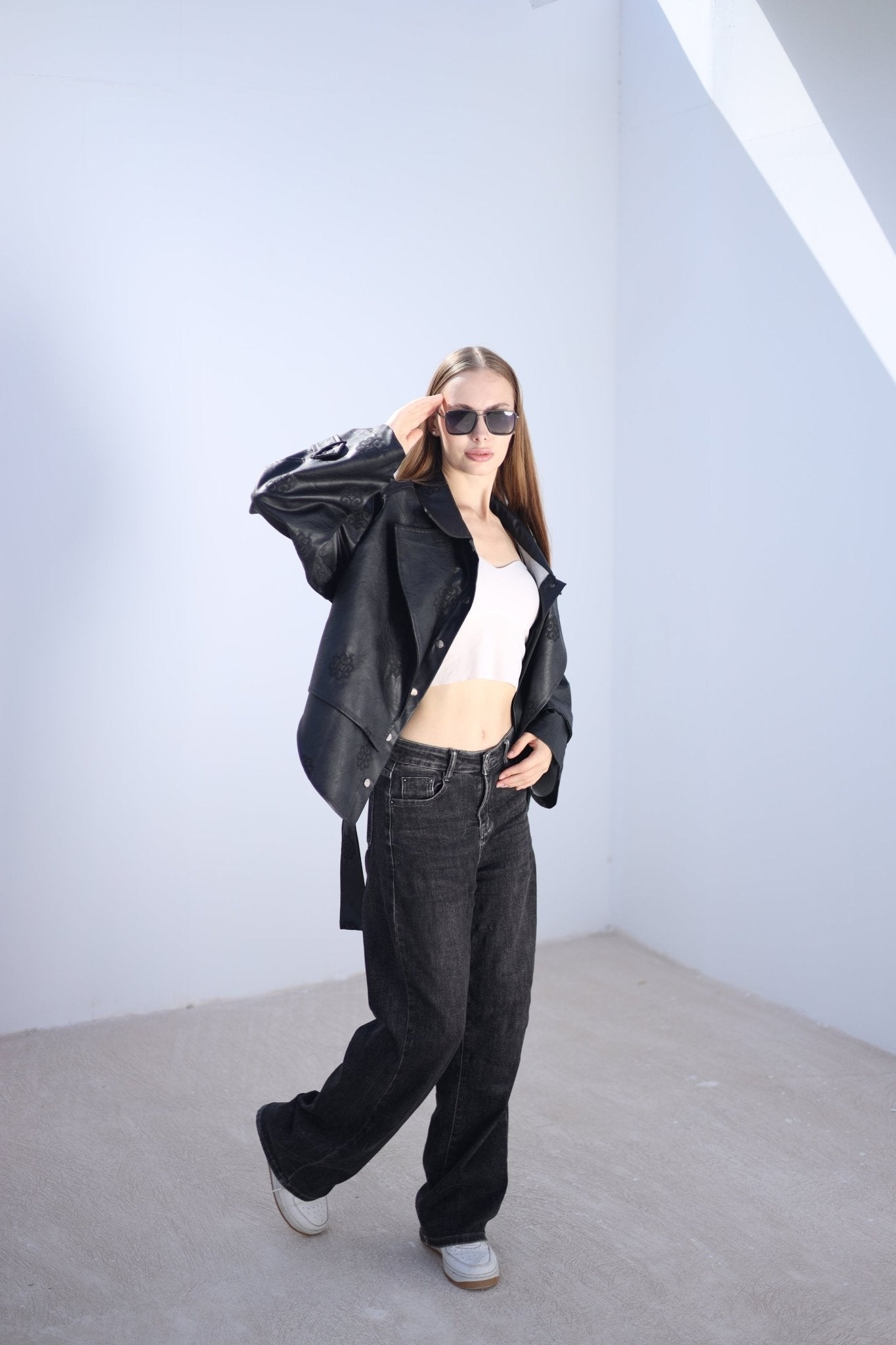 Amoréne Leather Jacket - Black - Ornaty