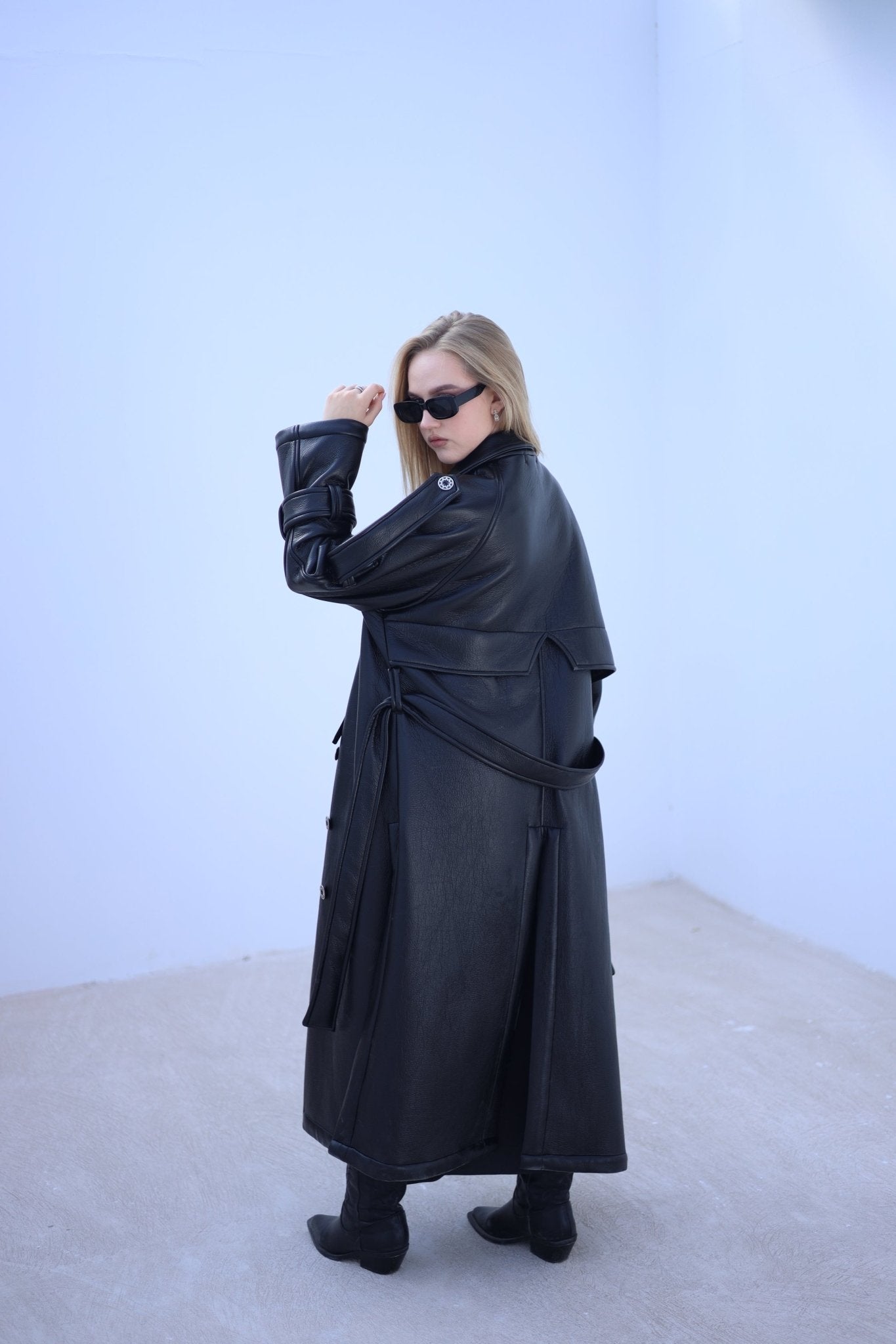 Auréne Leather Coat Black - Ornaty
