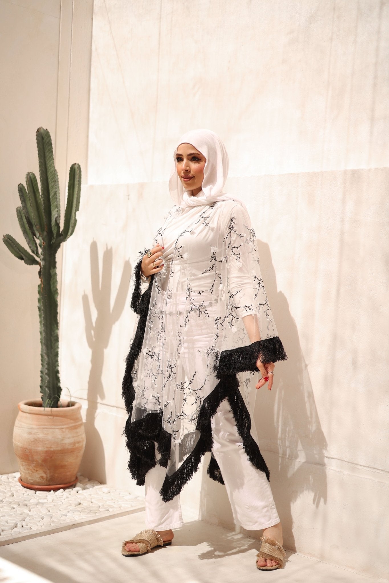 Embroidered Tulle Kimono - Ornaty