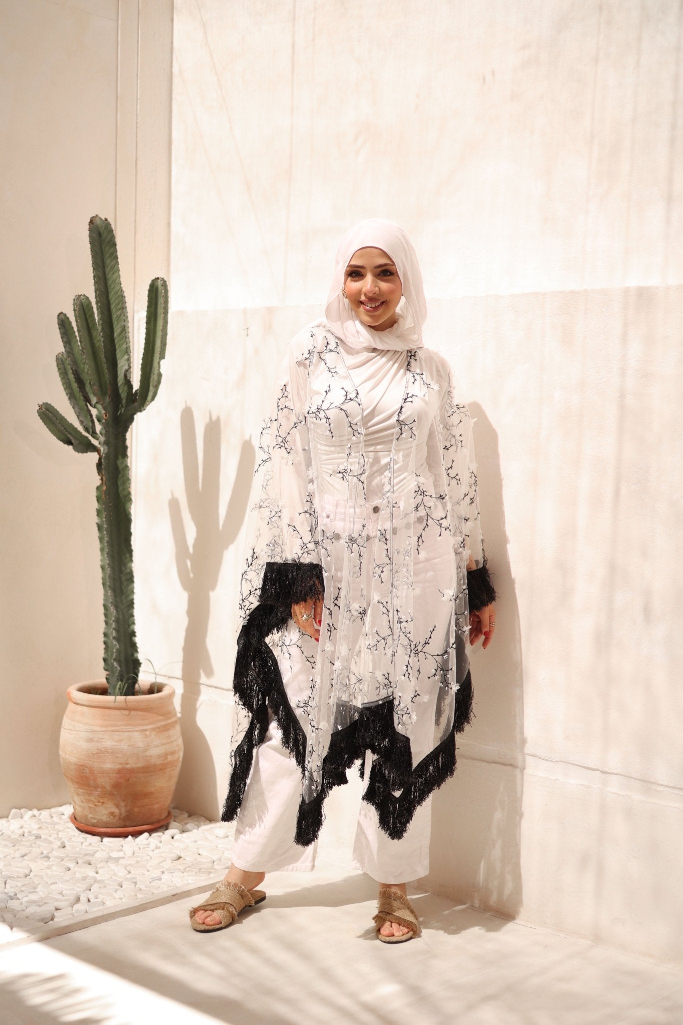 Embroidered Tulle Kimono - Ornaty