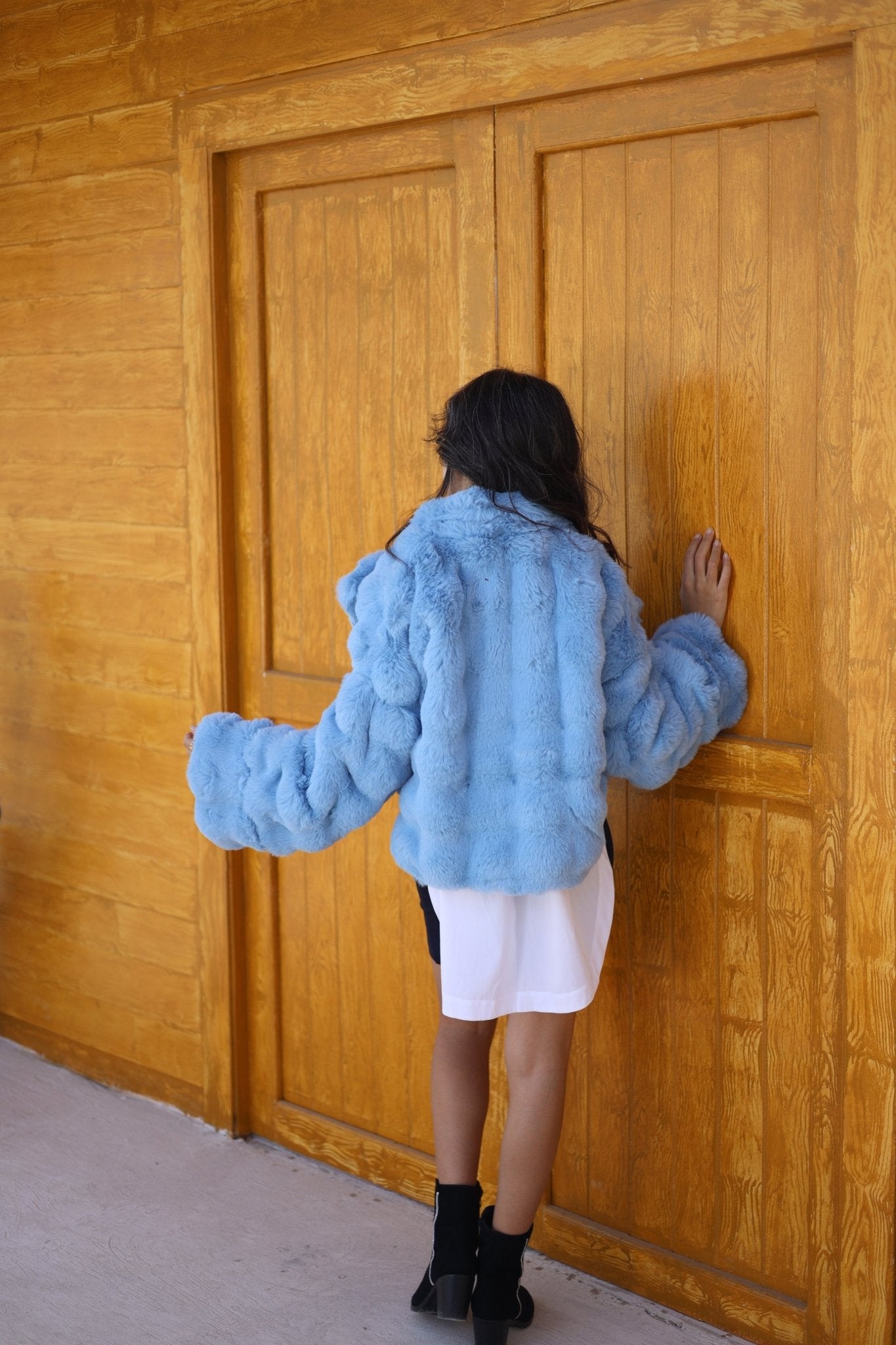 Serenité Fur Jacket Baby Blue - Ornaty
