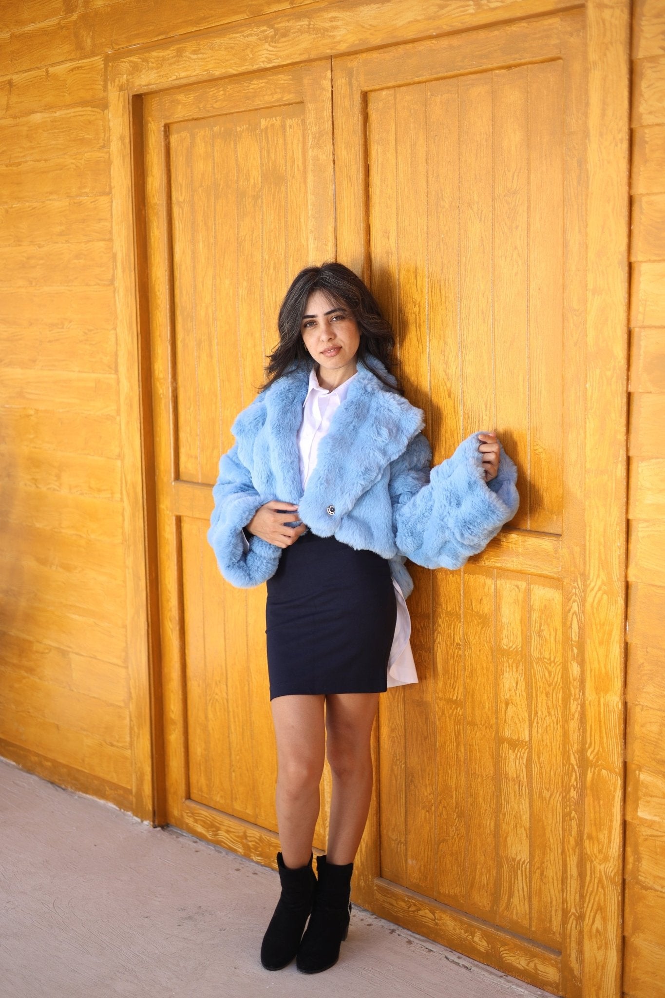 Serenité Fur Jacket Baby Blue - Ornaty