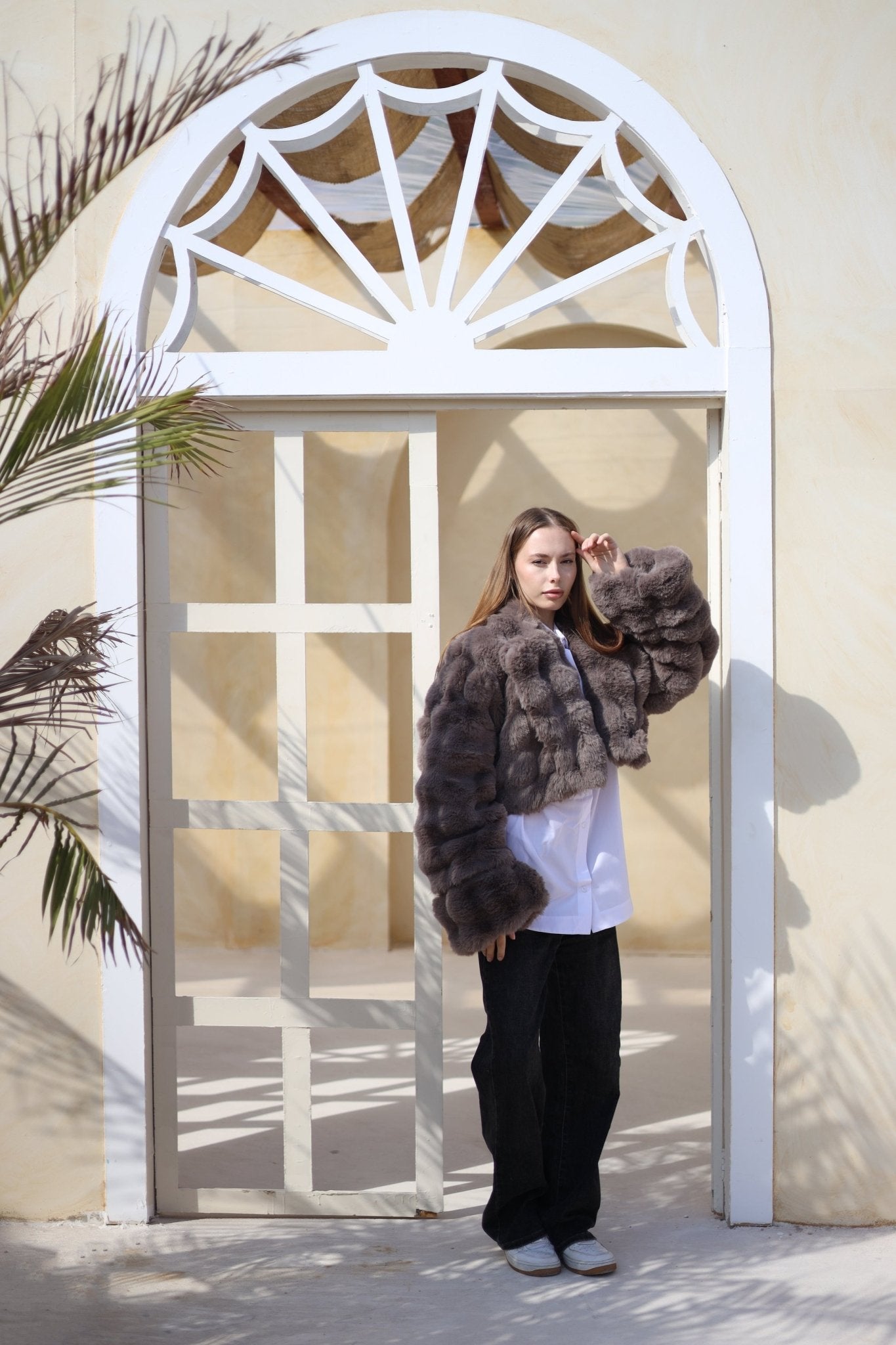 Serenité Fur Jacket Mocha Brown - Ornaty