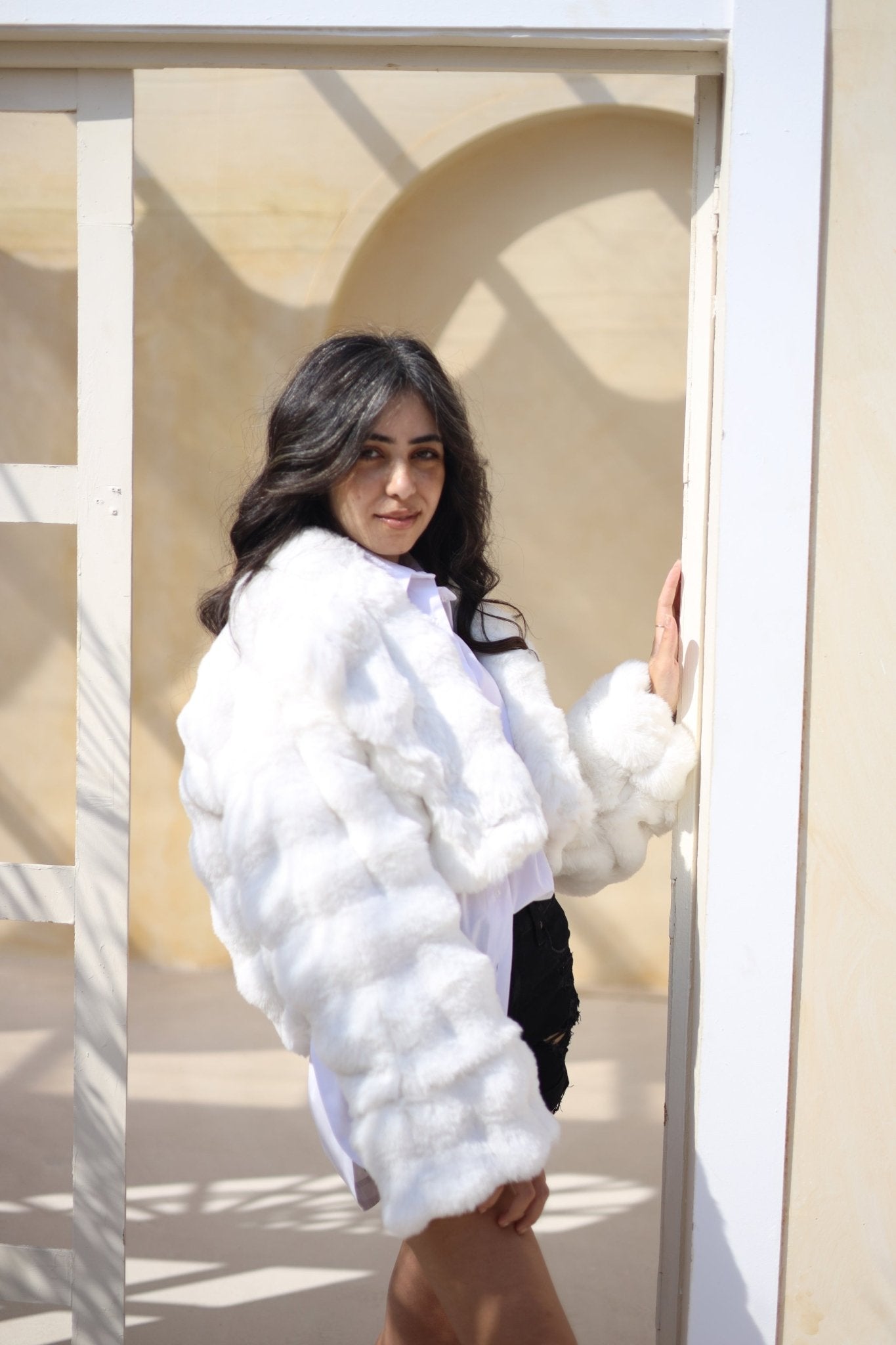 Serenité Fur Jacket White - Ornaty