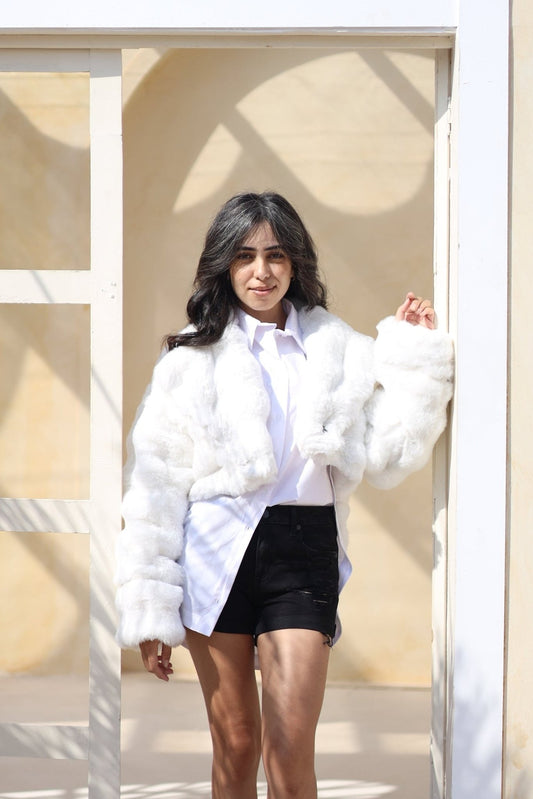Serenité Fur Jacket White - Ornaty