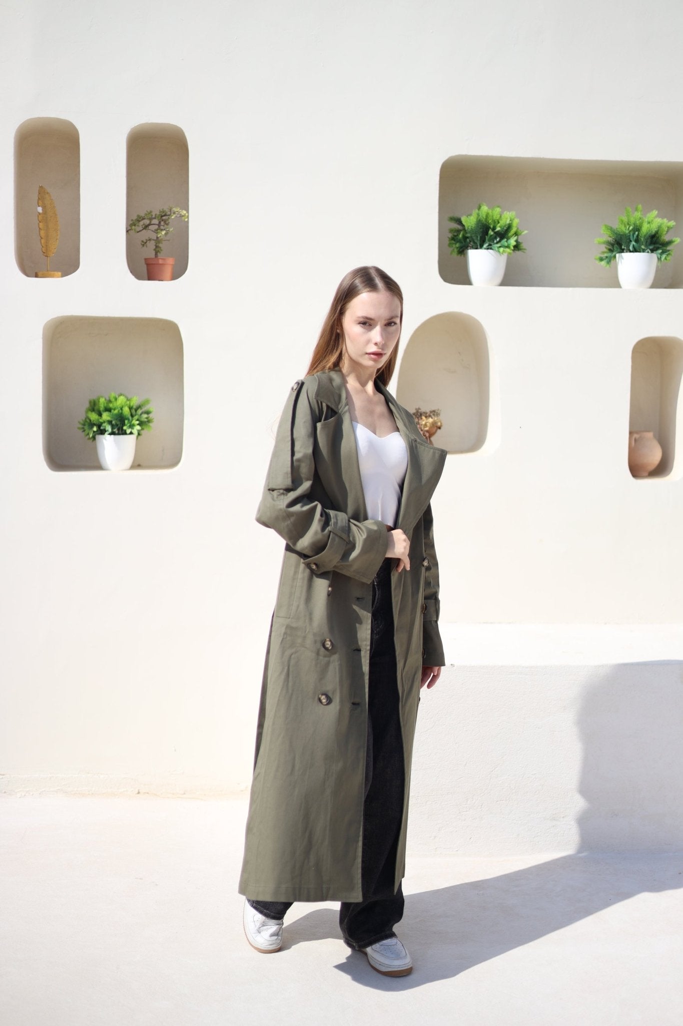 Sienna Trench Army Green - Ornaty