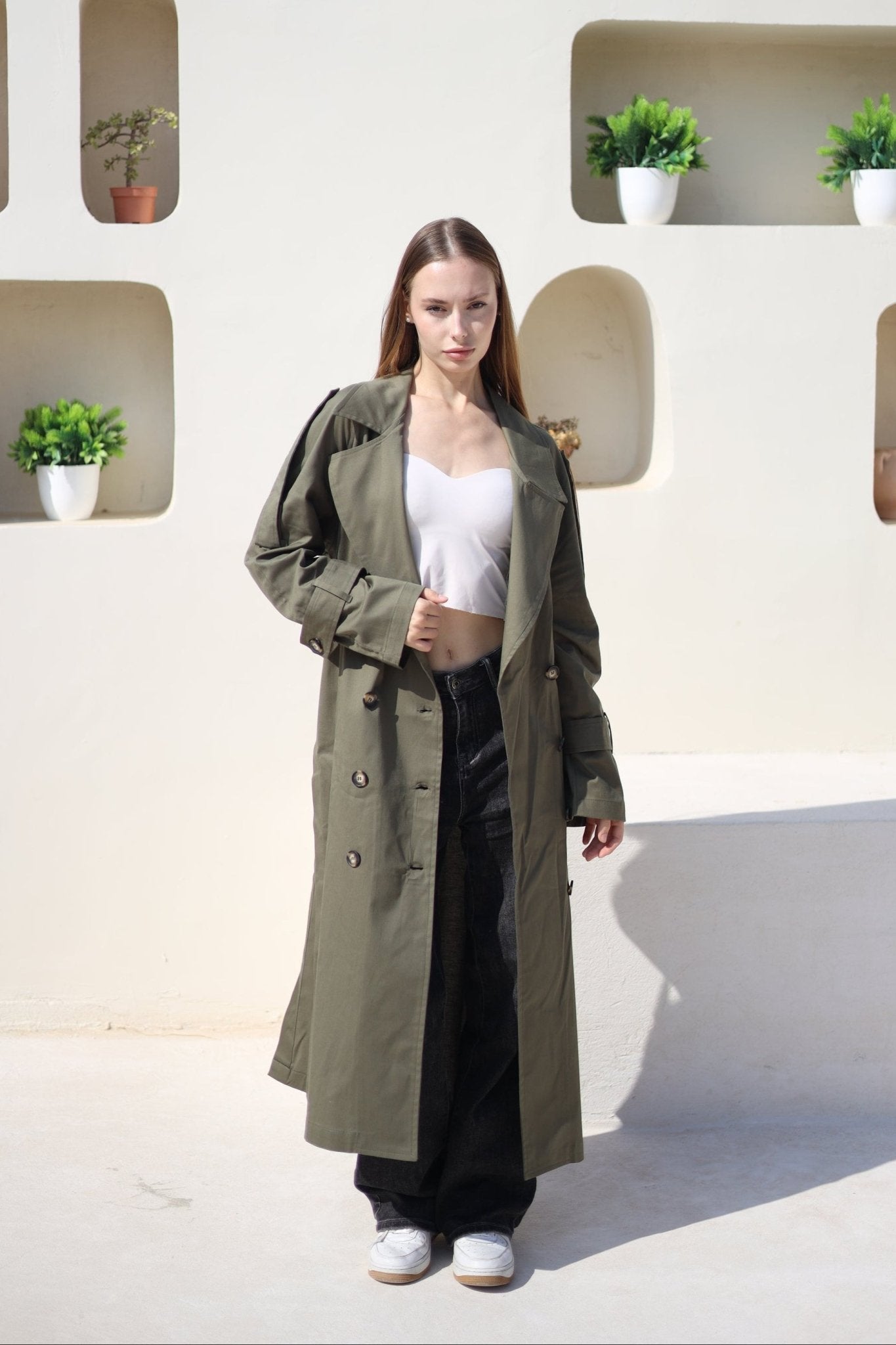 Sienna Trench Army Green - Ornaty