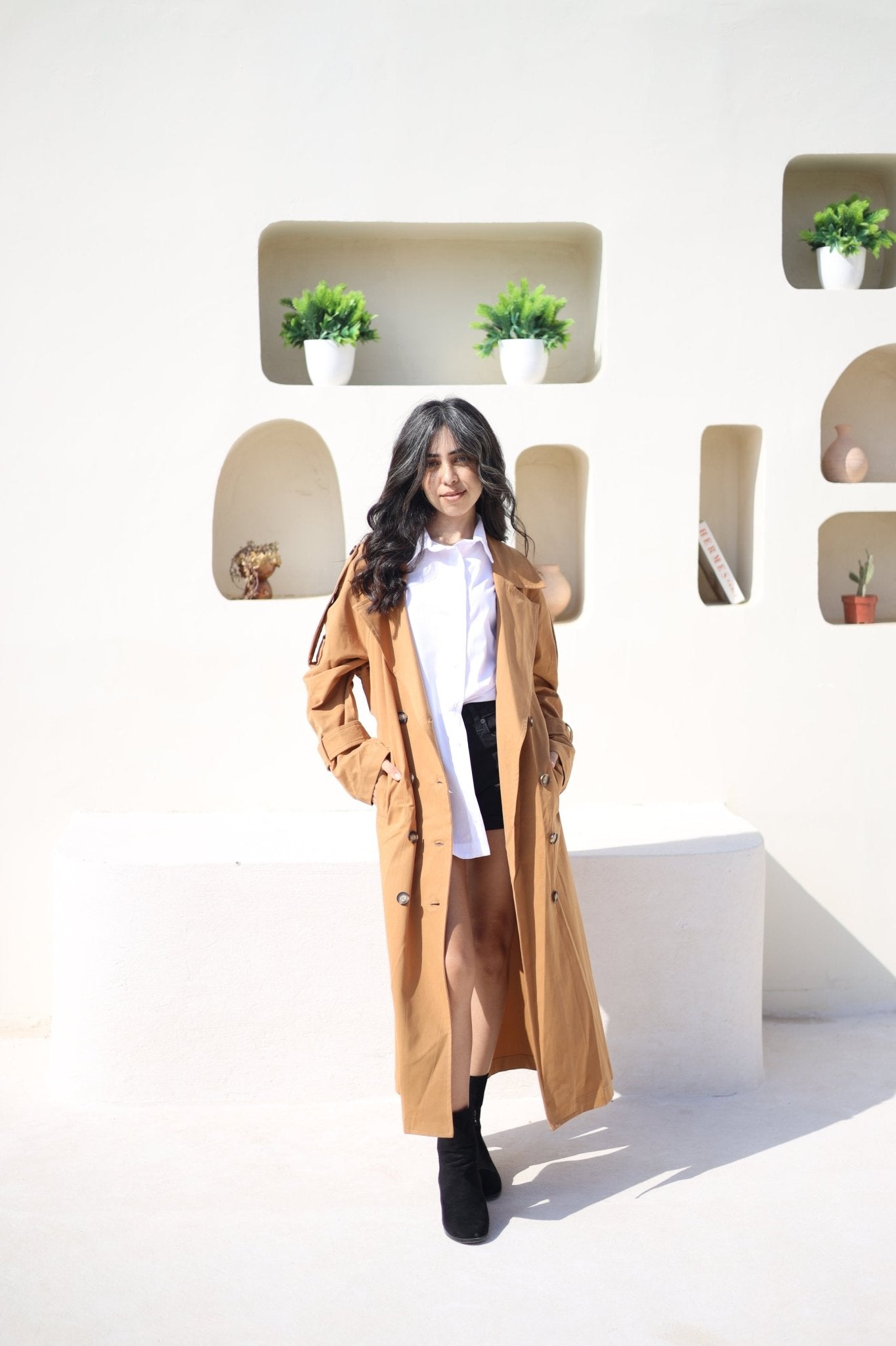 Sienna Trench Coat Camel Beige - Ornaty