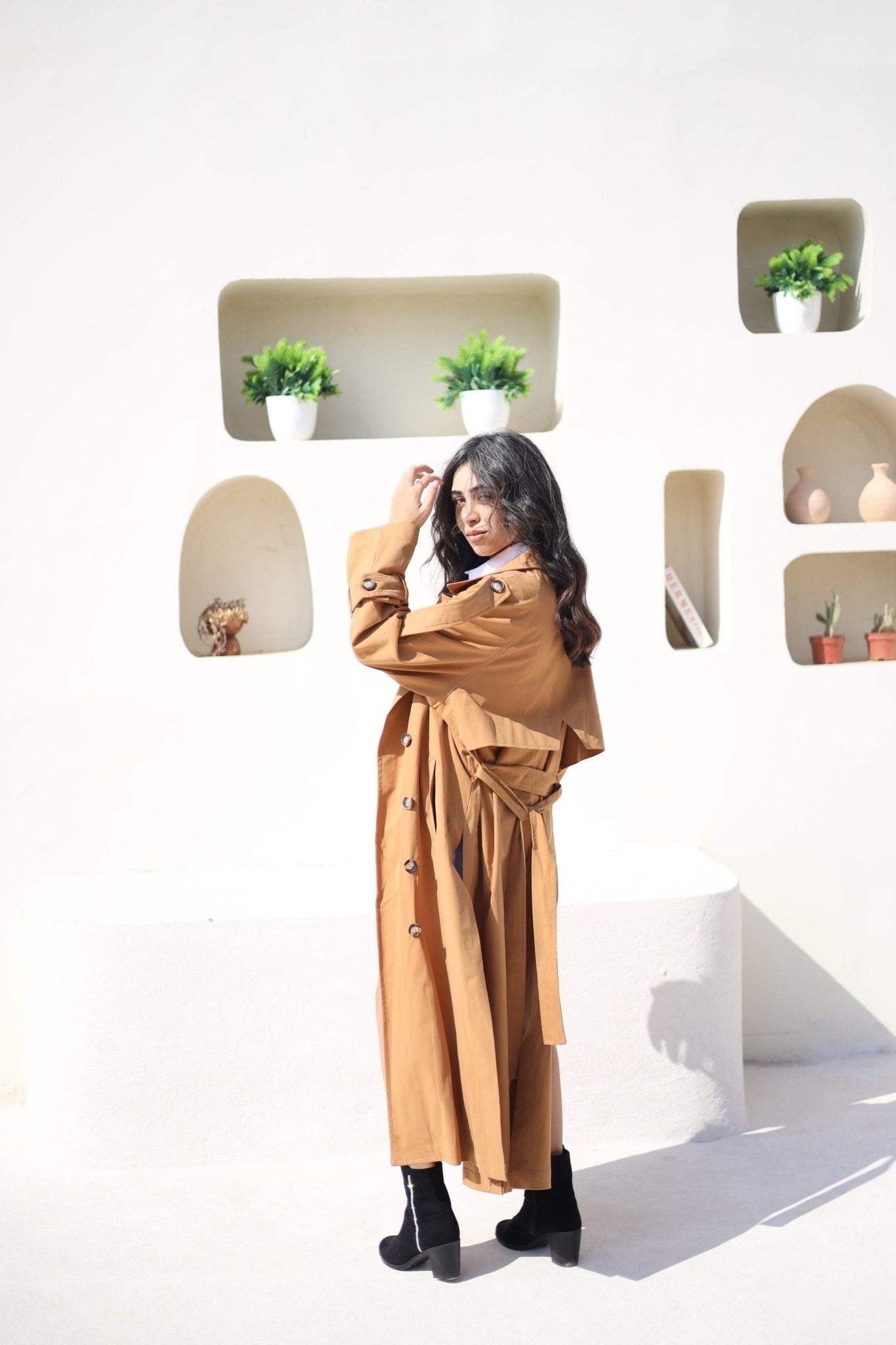 Sienna Trench Coat Camel Beige - Ornaty