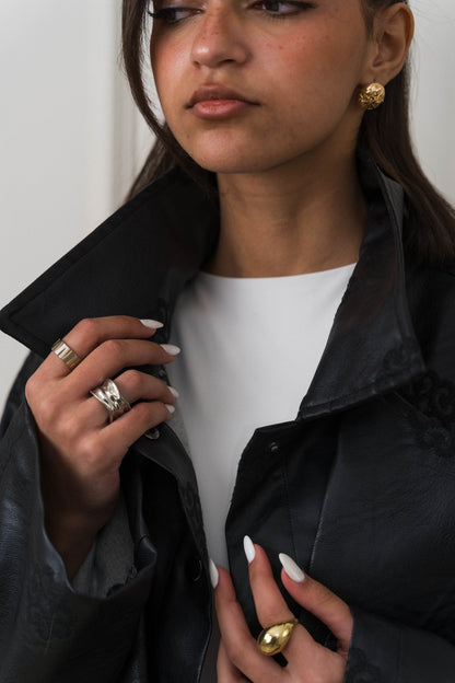 Amoréne Leather Jacket - Black - Ornaty