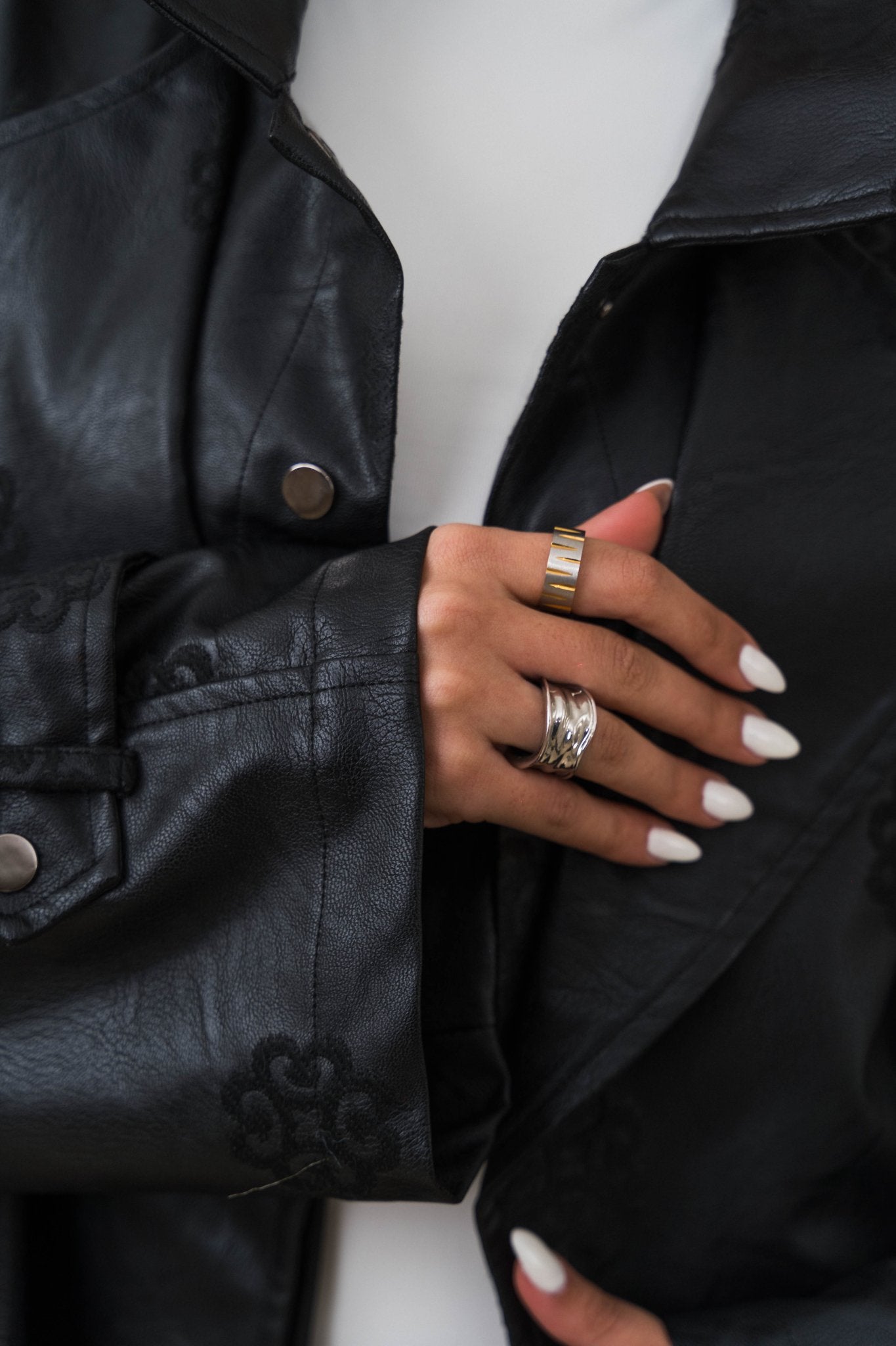 Amoréne Leather Jacket - Black - Ornaty