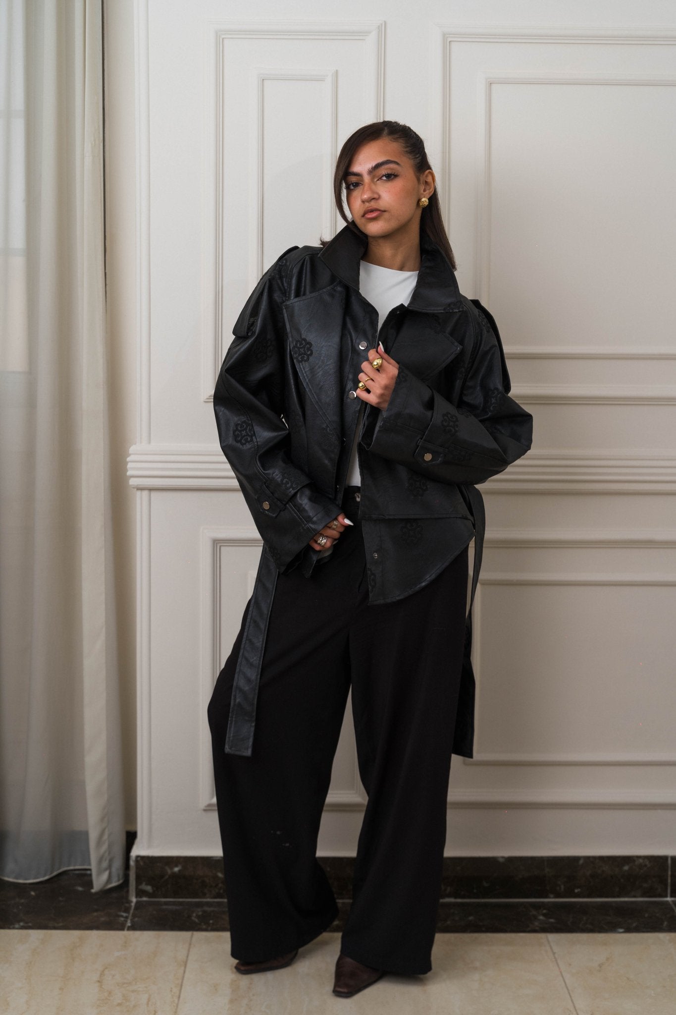 Amoréne Leather Jacket - Black - Ornaty