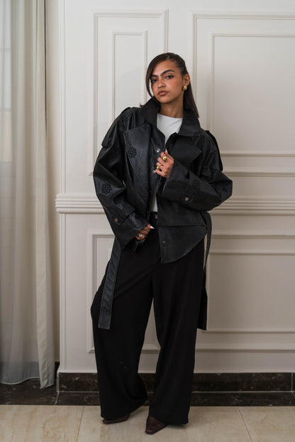 Amoréne Leather Jacket - Black - Ornaty