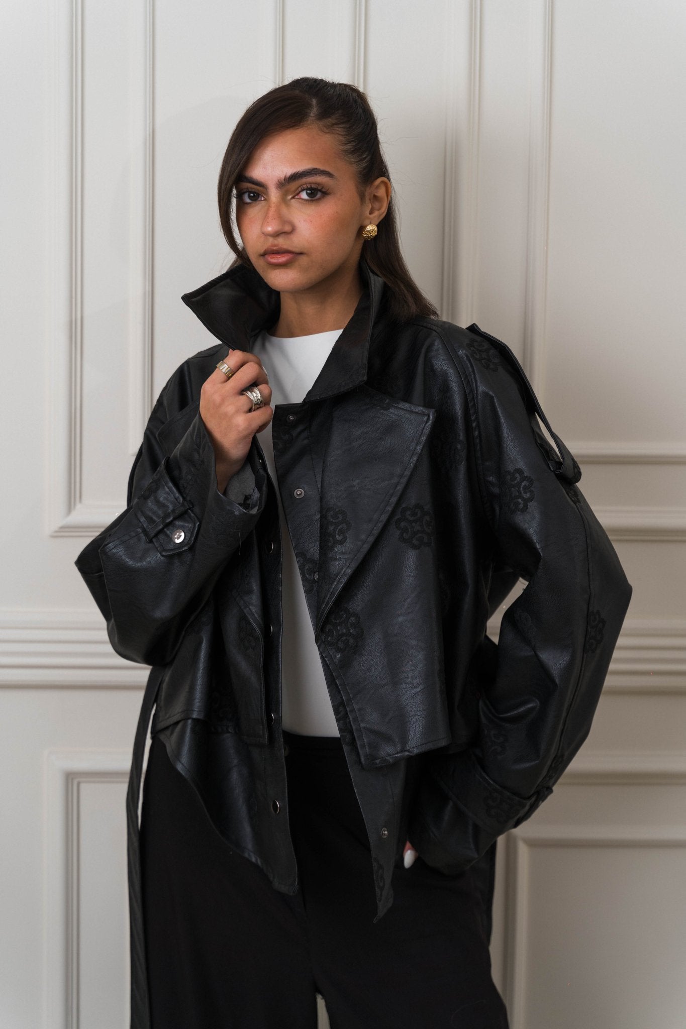 Amoréne Leather Jacket - Black - Ornaty