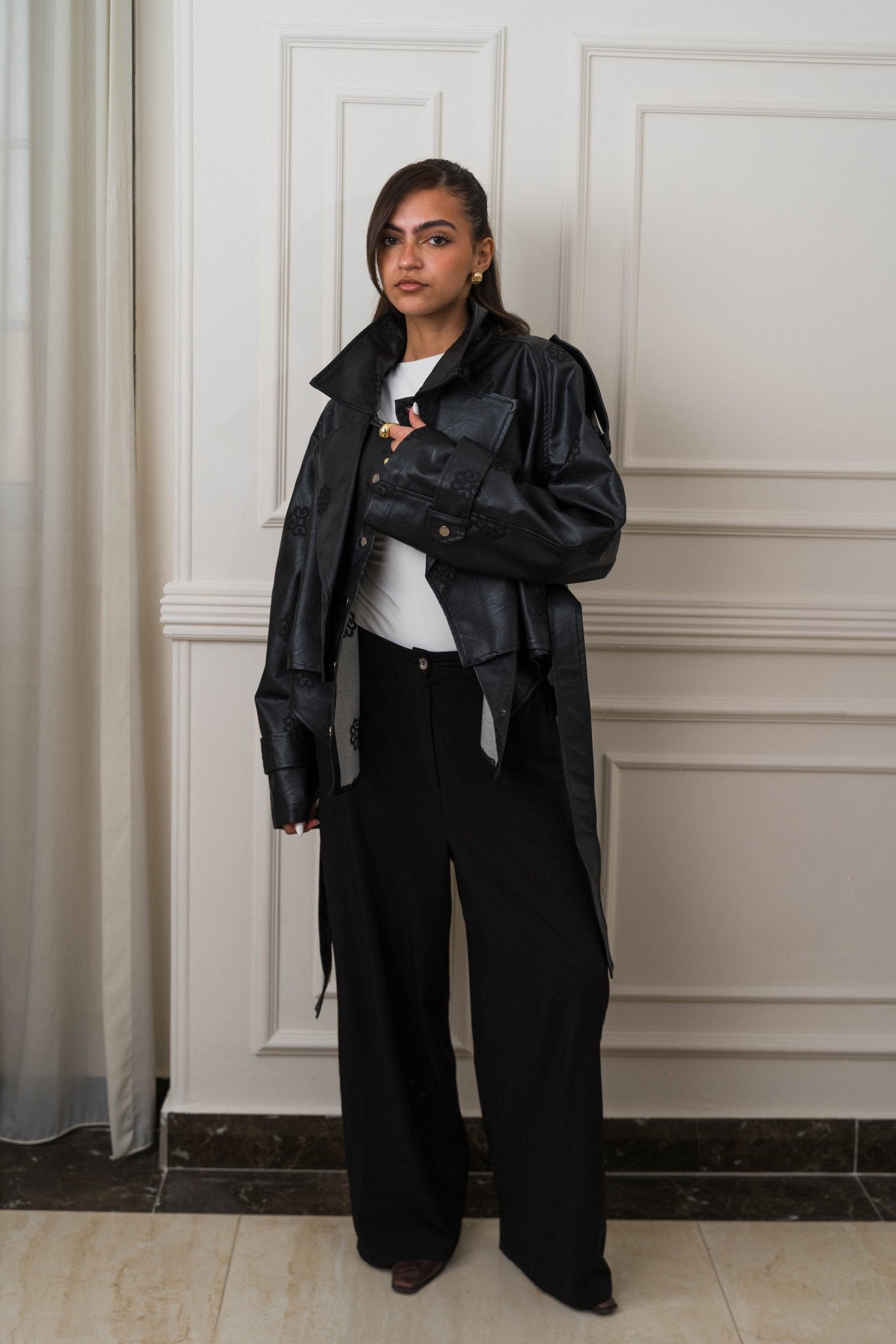 Amoréne Leather Jacket - Black - Ornaty