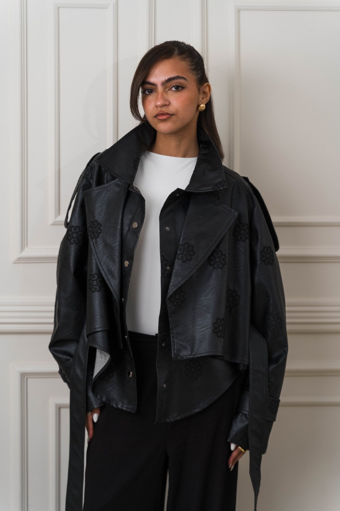 Amoréne Leather Jacket - Black - Ornaty