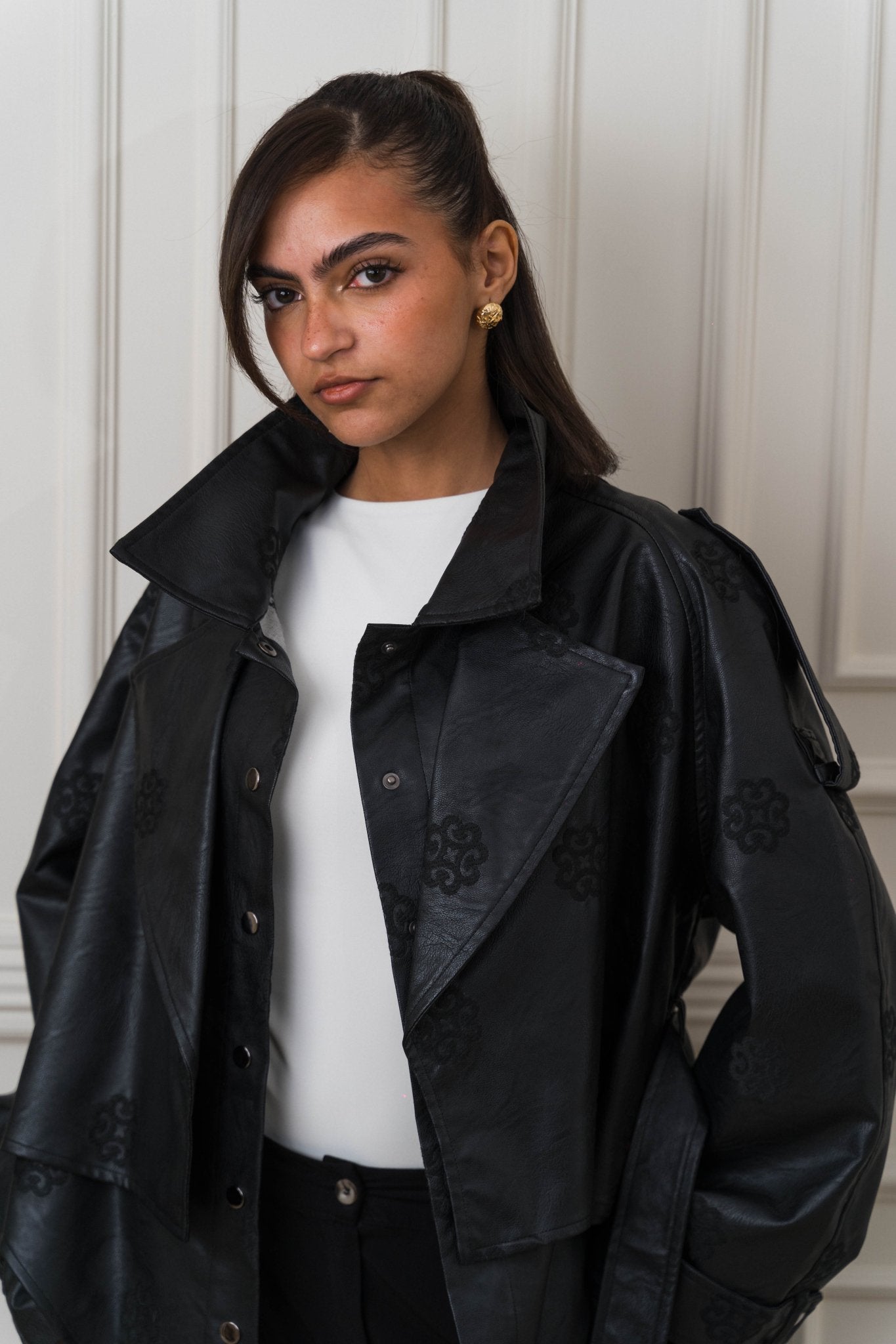 Amoréne Leather Jacket - Black - Ornaty