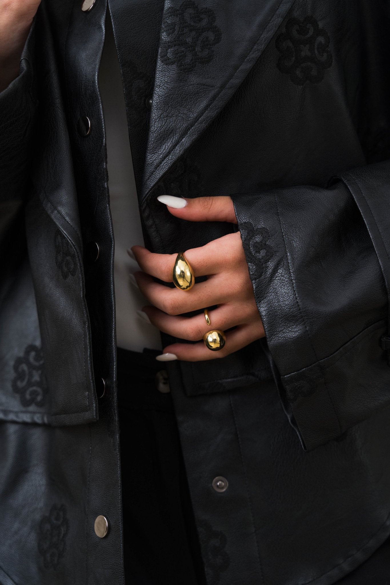 Amoréne Leather Jacket - Black - Ornaty