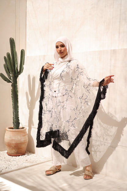 Embroidered Tulle Kimono - Ornaty