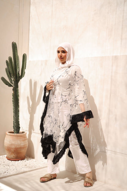 Embroidered Tulle Kimono - Ornaty