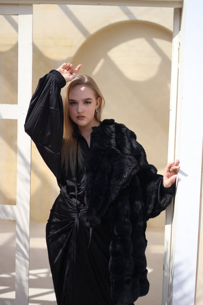 Serenité Fur Jacket Black - Ornaty