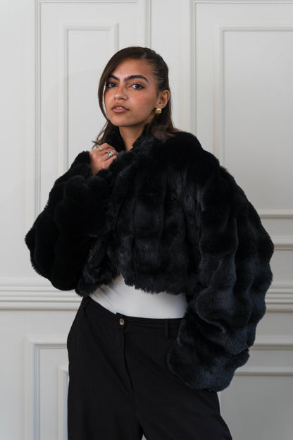 Serenité Fur Jacket Black - Ornaty