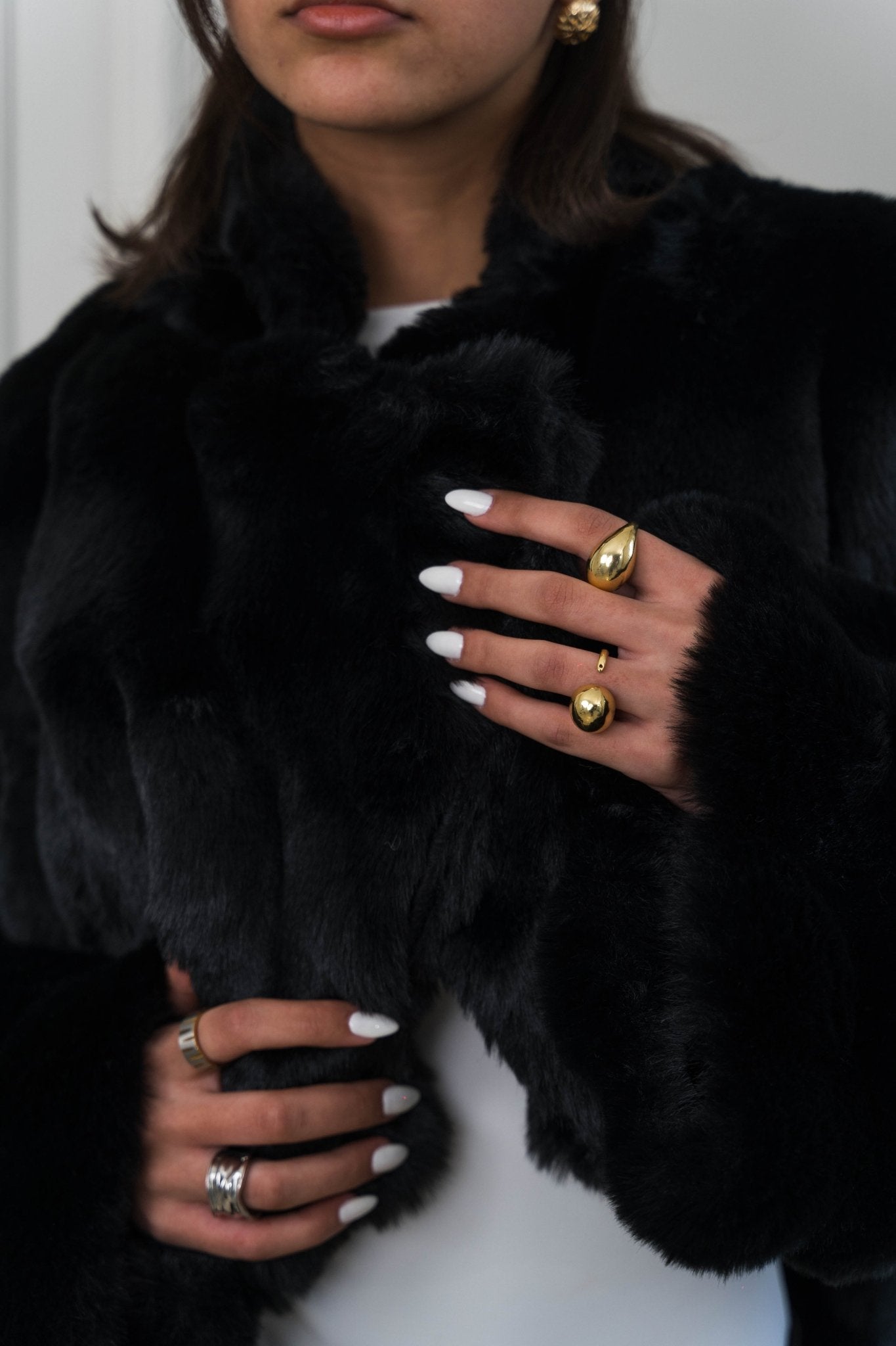 Serenité Fur Jacket Black - Ornaty