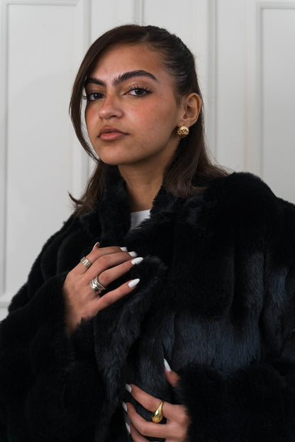 Serenité Fur Jacket Black - Ornaty