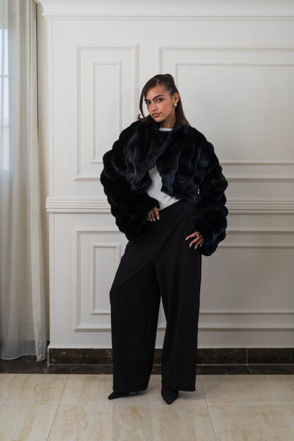 Serenité Fur Jacket Black - Ornaty
