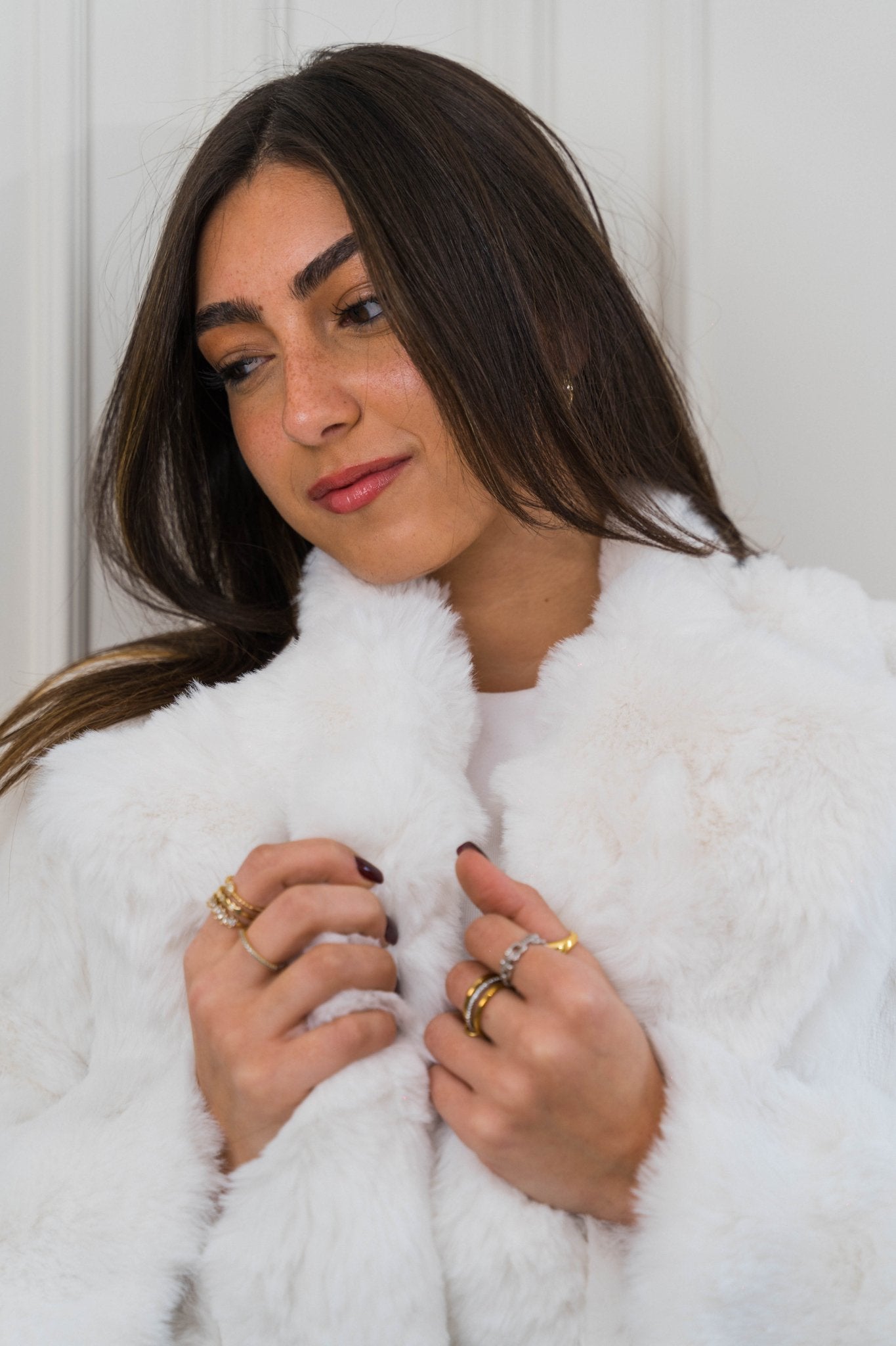 Serenité Fur Jacket White - Ornaty