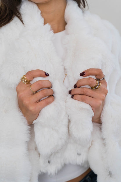 Serenité Fur Jacket White - Ornaty