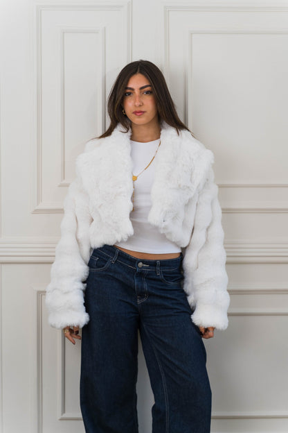 Serenité Fur Jacket White - Ornaty