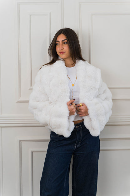 Serenité Fur Jacket White - Ornaty
