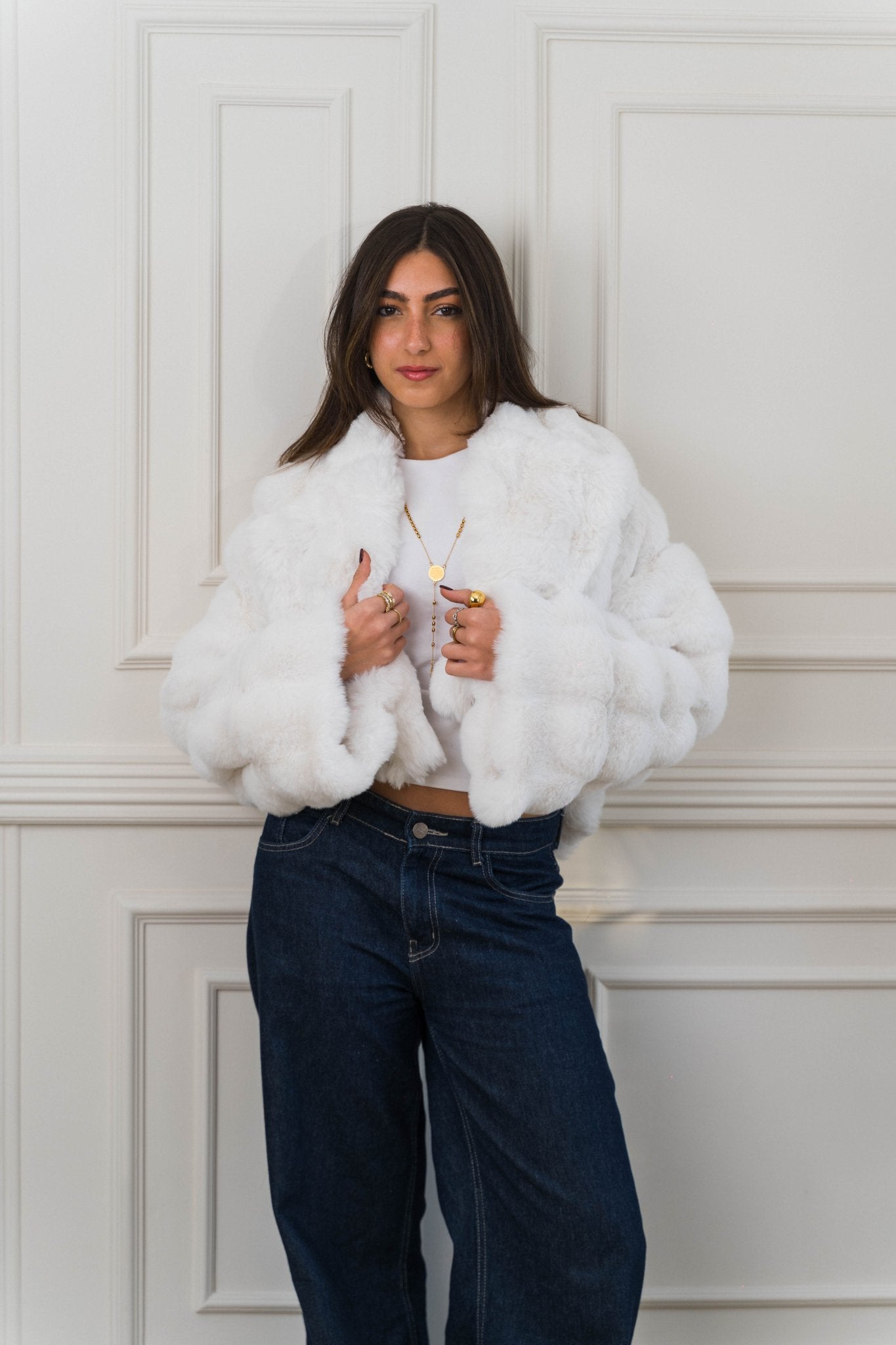 Serenité Fur Jacket White - Ornaty