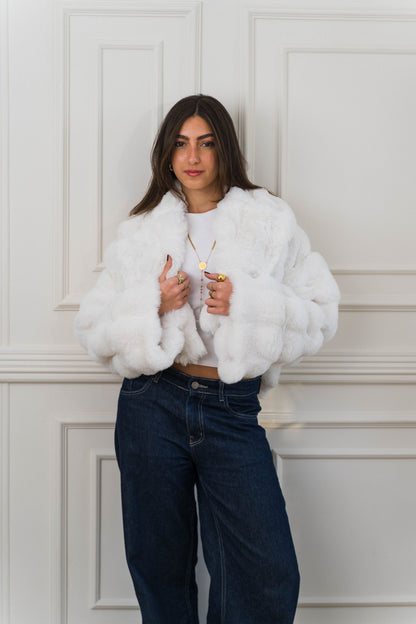 Serenité Fur Jacket White - Ornaty
