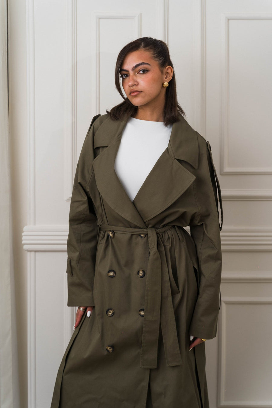 Sienna Trench Army Green - Ornaty
