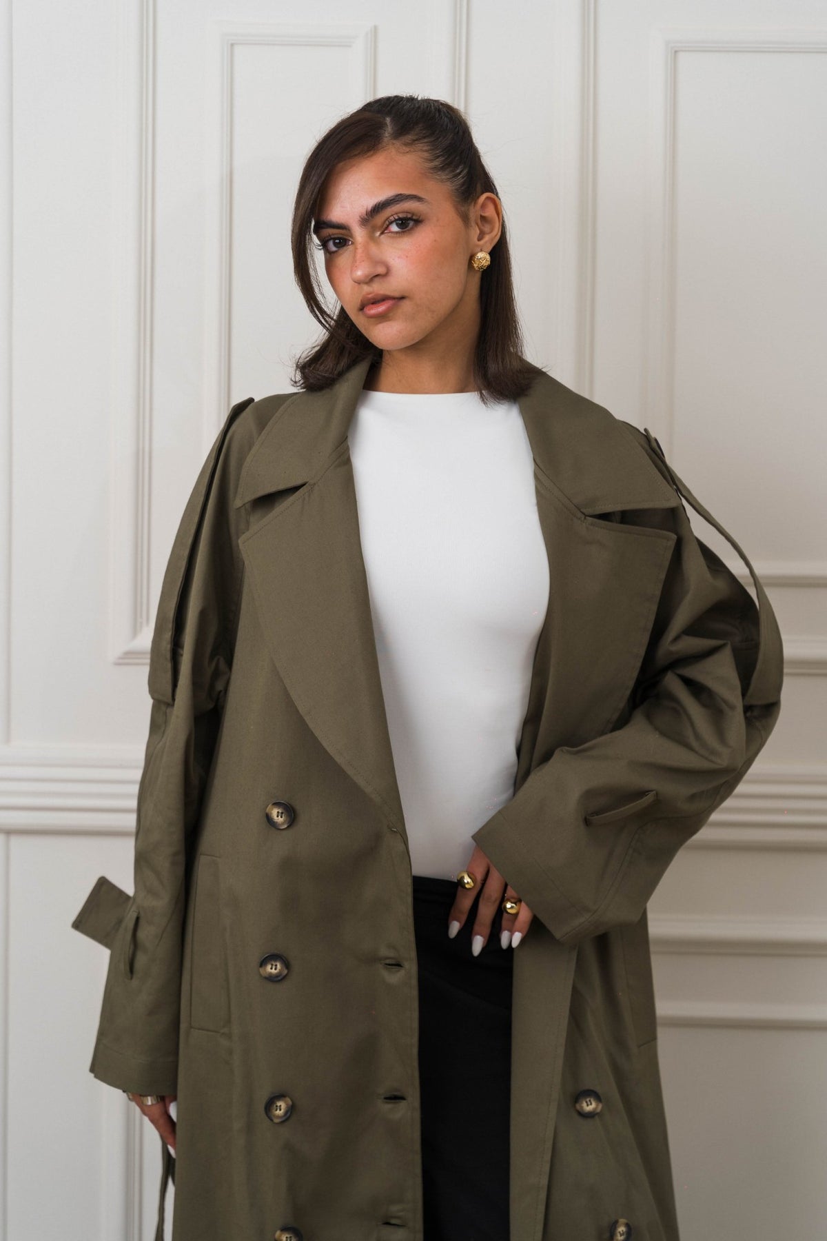 Sienna Trench Army Green - Ornaty