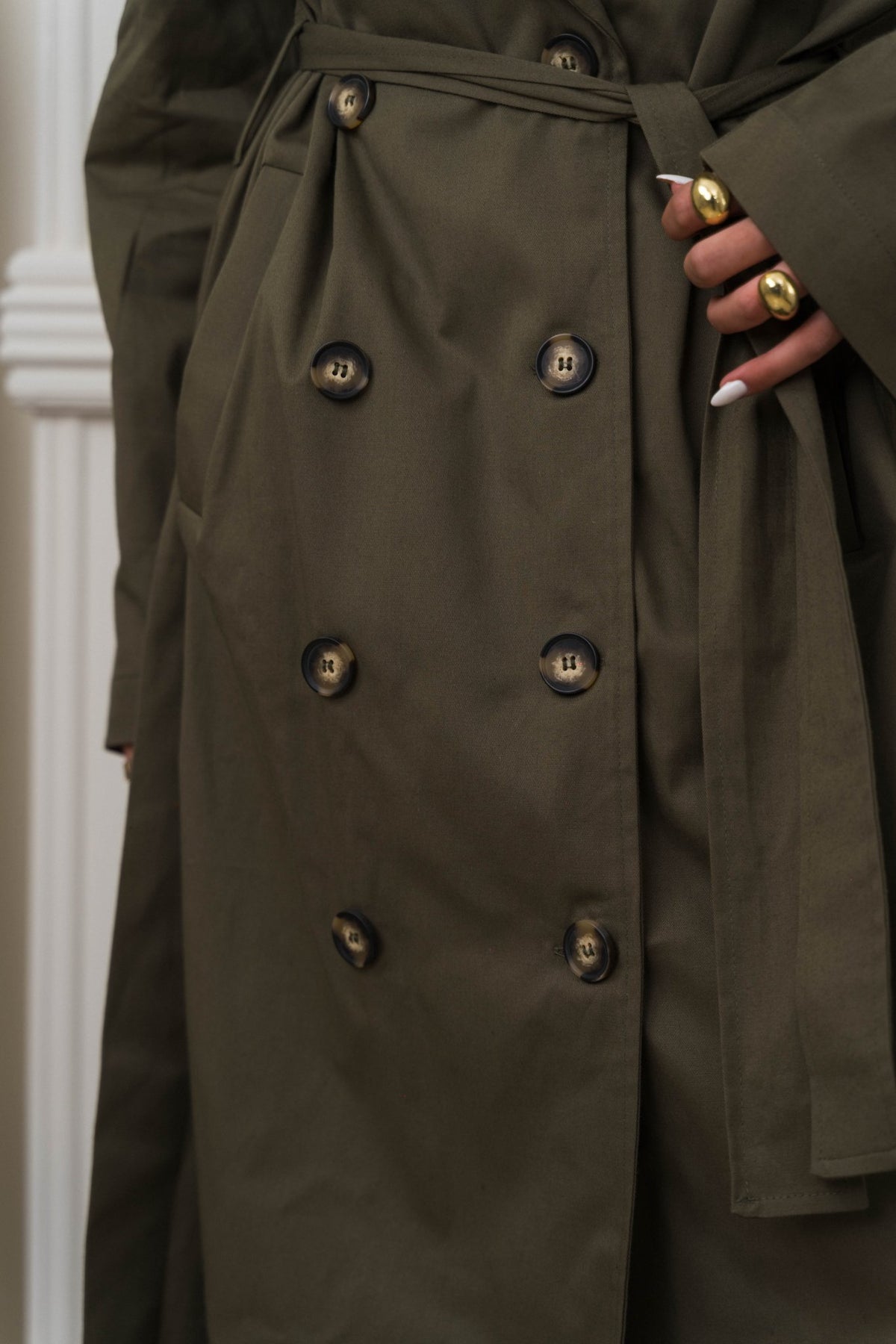 Sienna Trench Army Green - Ornaty