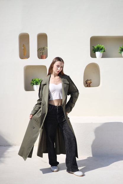 Sienna Trench Army Green - Ornaty