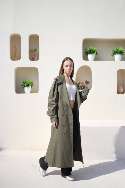 Sienna Trench Army Green - Ornaty