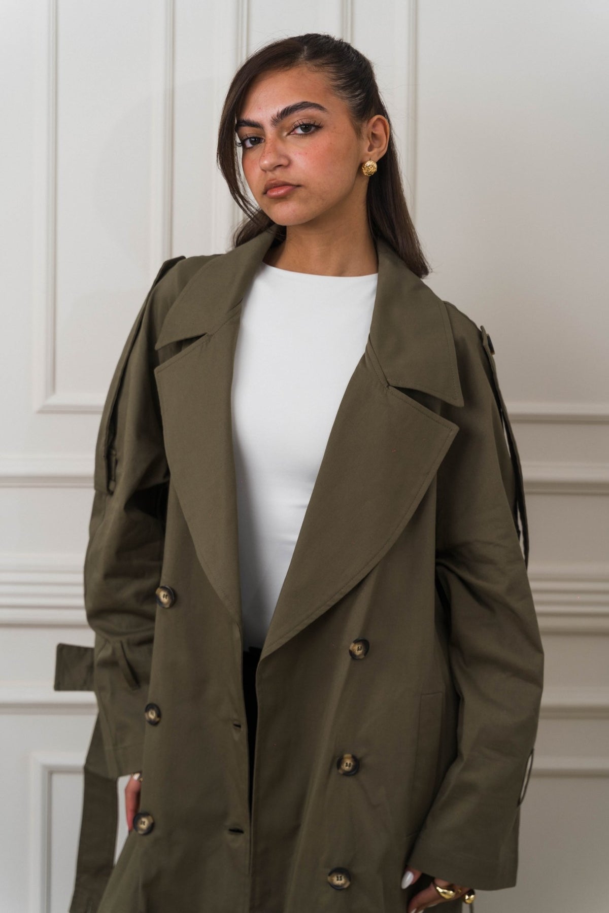Sienna Trench Army Green - Ornaty