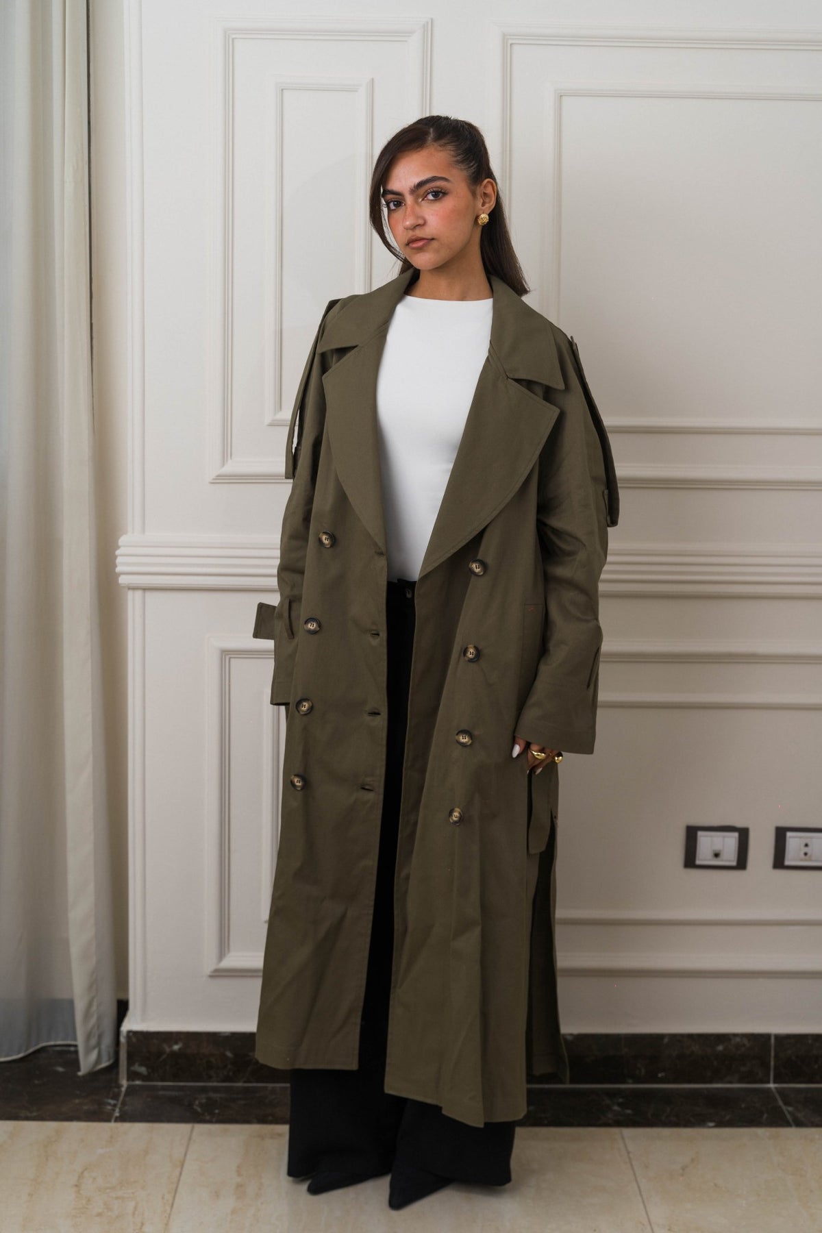 Sienna Trench Army Green - Ornaty