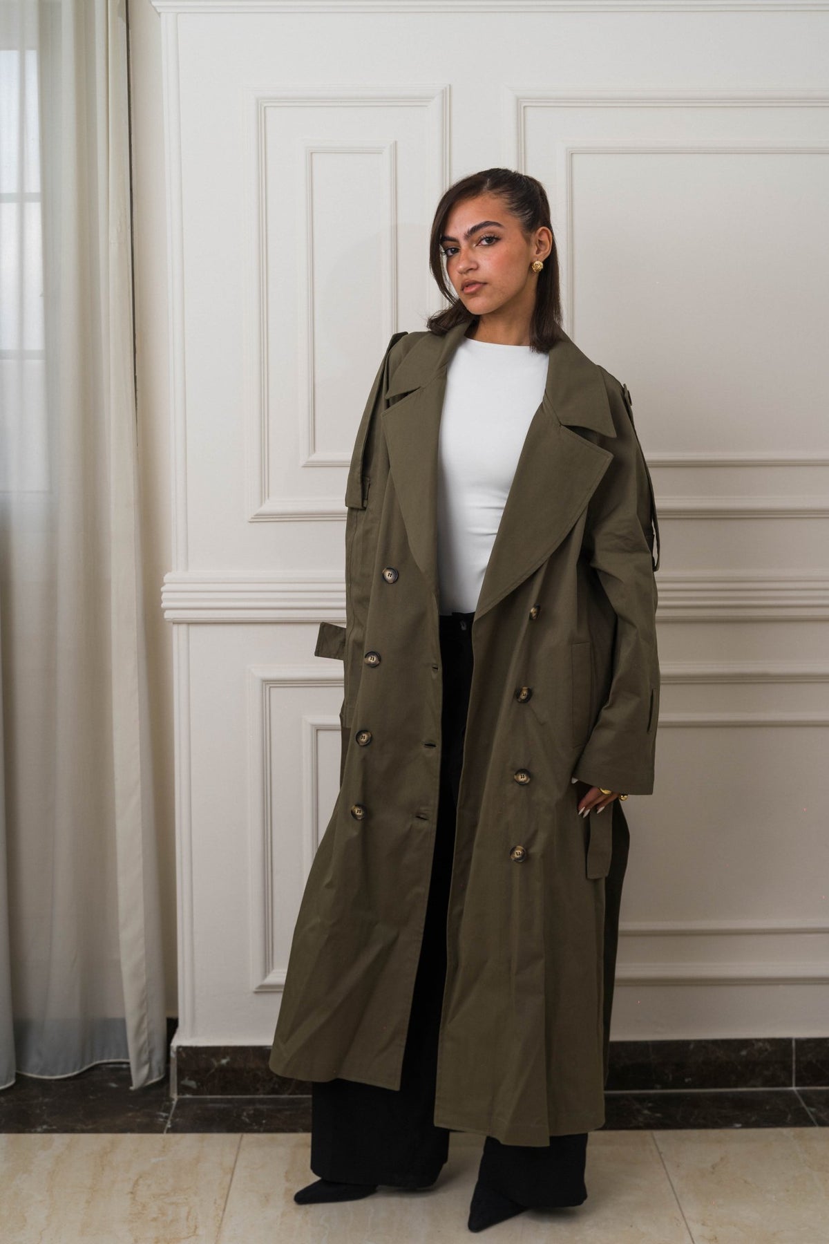 Sienna Trench Army Green - Ornaty