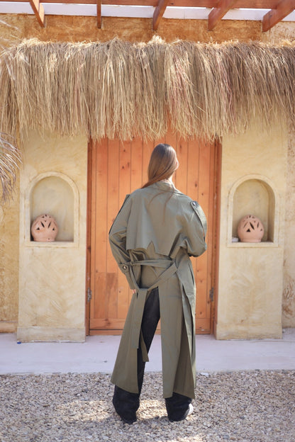 Sienna Trench Army Green - Ornaty