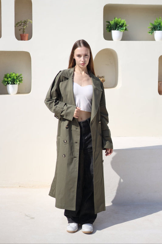 Sienna Trench Army Green - Ornaty