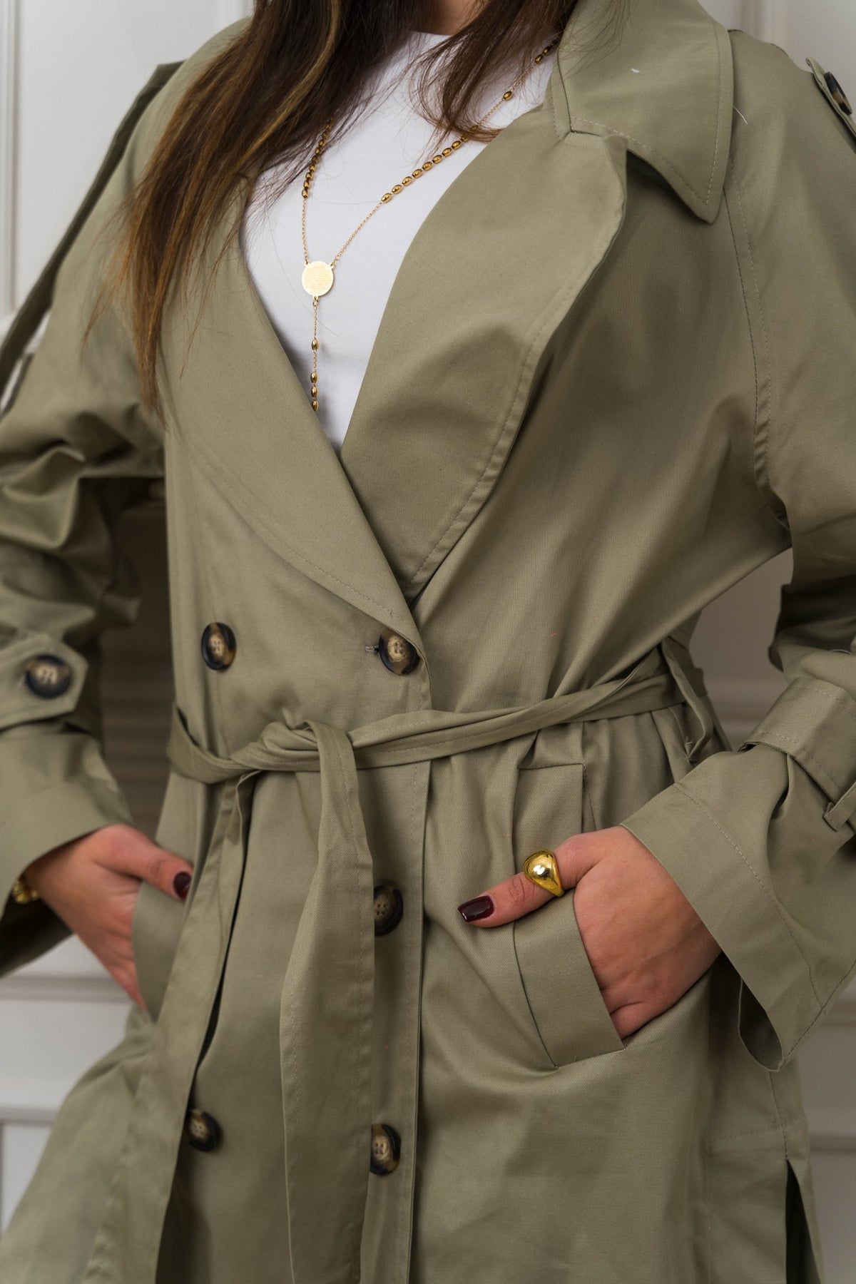 Sienna Trench Olive - Ornaty